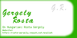 gergely rosta business card